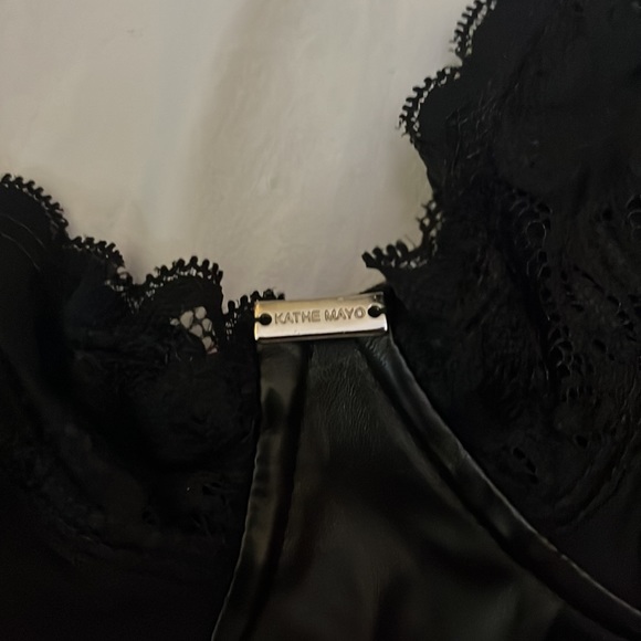 Katherine Mayo Black Lace Top Tank Top For Women Size Small - Picture 5 of 5